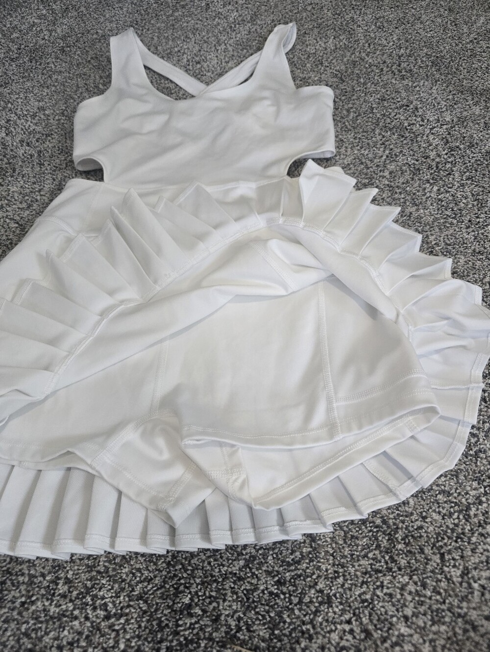 Fp Movement Free People Back It Up Pleated Pull On Skortskie White Size Small - Picture 6 of 6